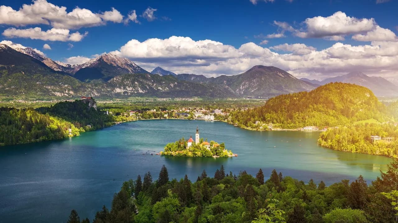 panoramic view of Bled