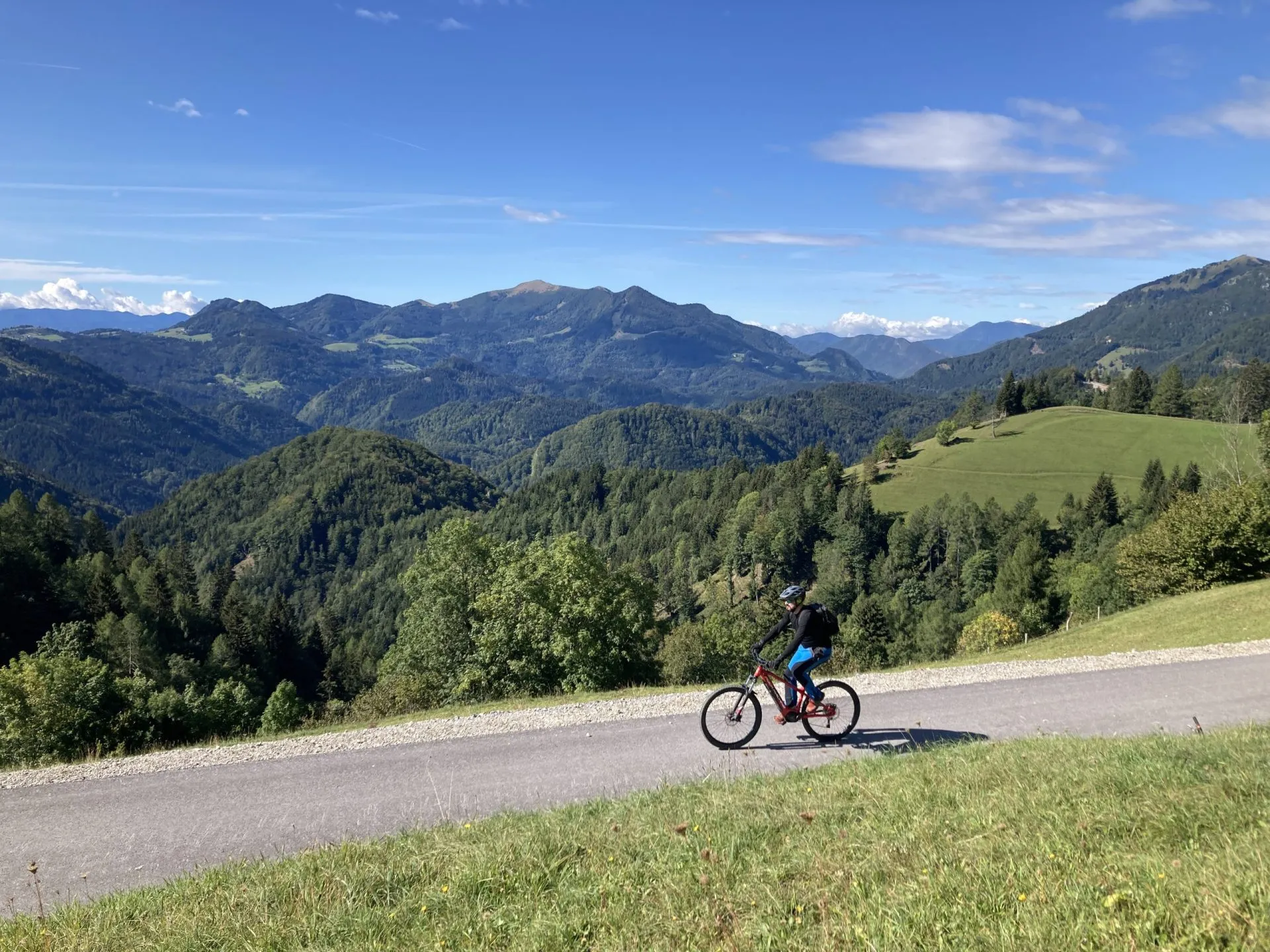 cycling along the ridge of soriška planina