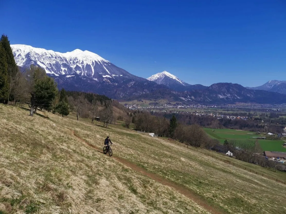 Easy trail biking above Bled