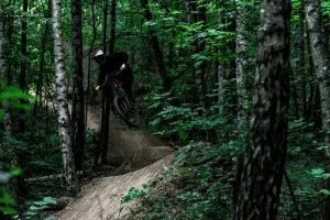 MTB-spår i skogen