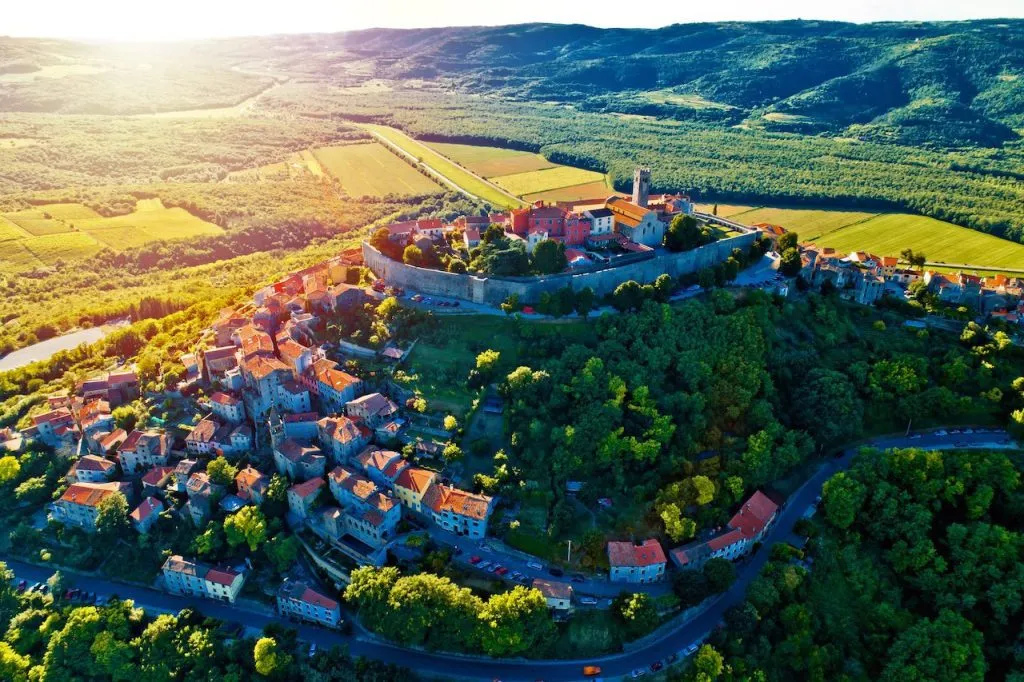 Motovun at sunset