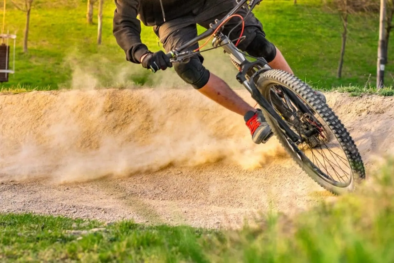 Riding smooth berms in trail center