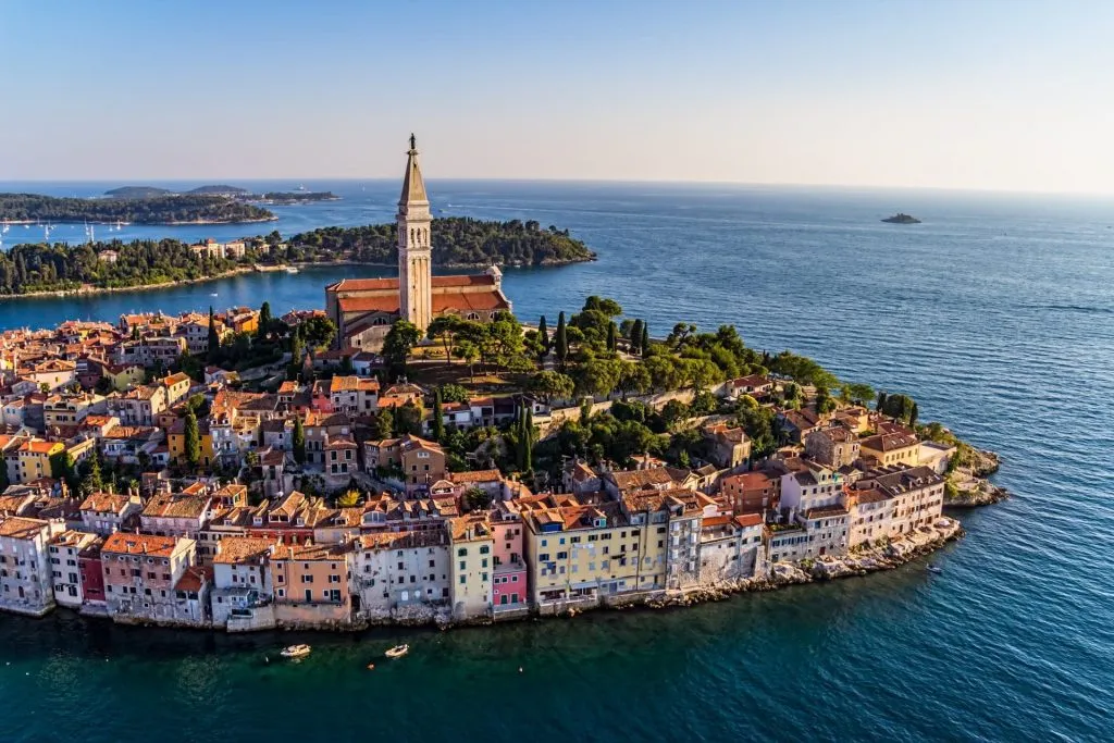 Rovinj stad i Kroatien