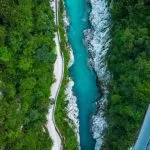 soča floden ovanifrån