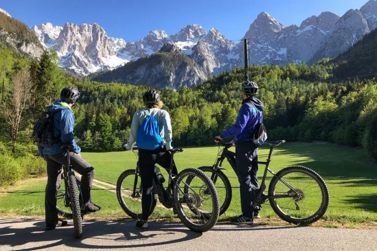 Der Blick auf die Julischen Alpen vom oberen Sava-Tal aus