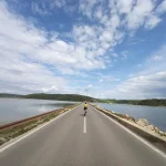 cyclist on way to poreč