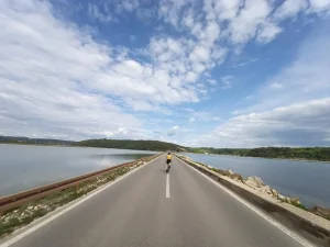 cyclist on way to poreč