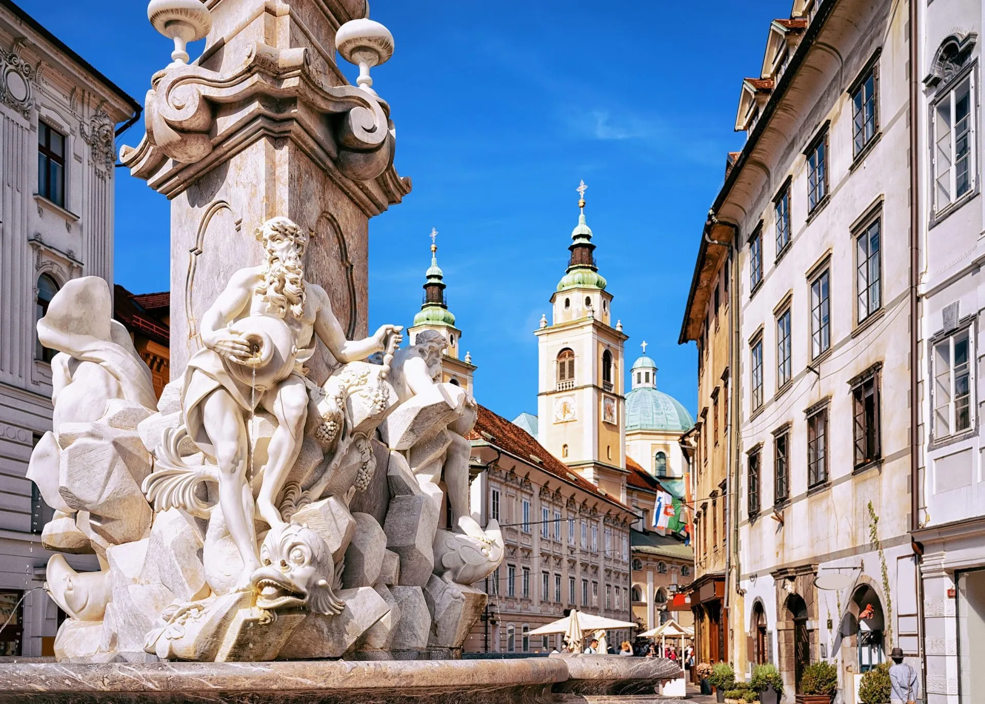 fragment van robba fontein in ljubljana slovenië stockpack adobe voorraad geschaald