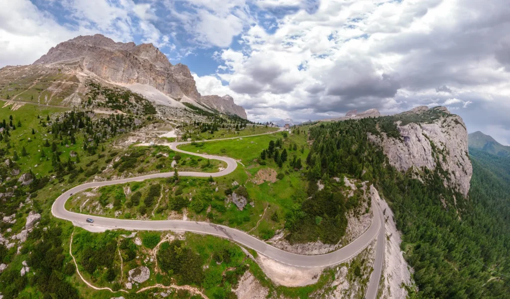 passo Falzarego road cycling