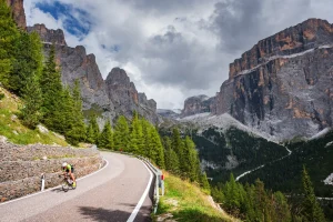 Feel the thrill of riding in the Dolomites