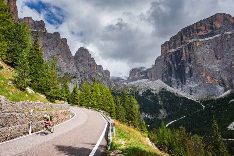 road cyclist dolomites